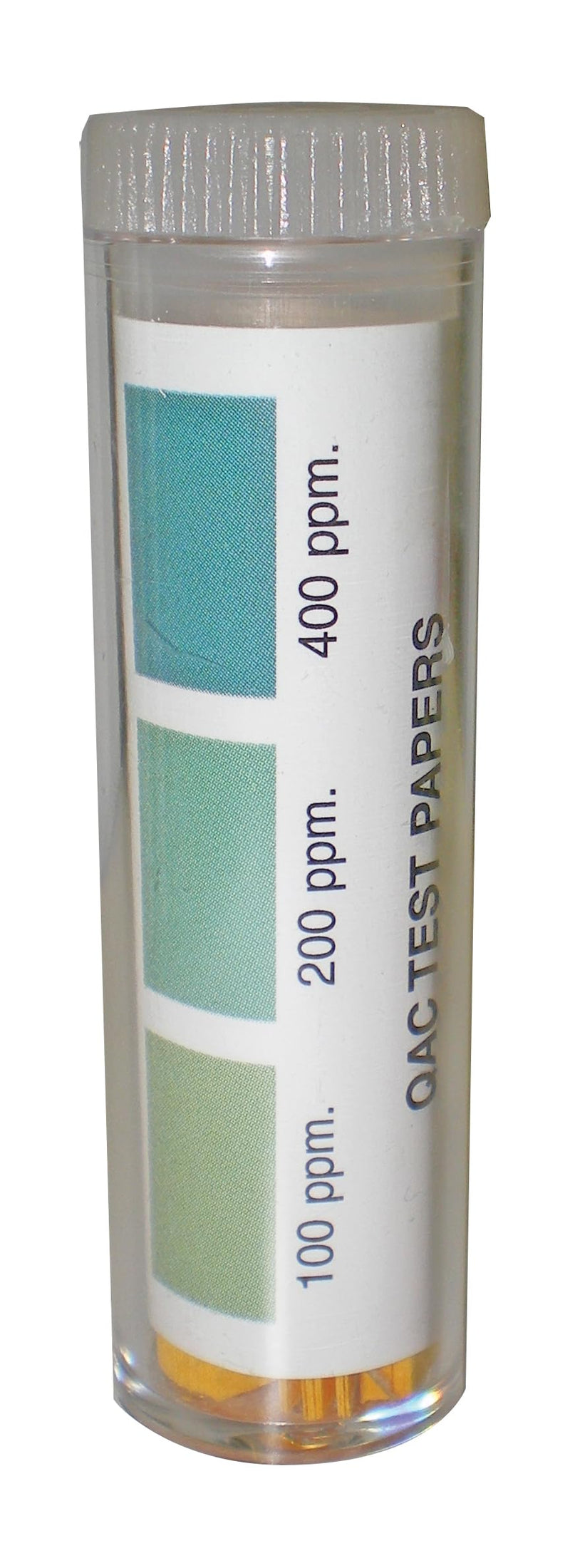 [Australia - AusPower] - Krowne S25-124 QAC-Based Solution Sanitizer Test Strips Bottle with Color-Coded Chart for Commercial Restaurant Food Industry Kitchen Cleaning Janitorial Services | 0-500 ppm Test Range (Pack of 100) 