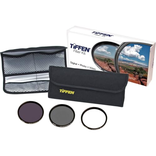 Tiffen Digital Essentials Filter Kit for 82mm (UV Protector + Circular Polarizer + Neutral Density 0.6)