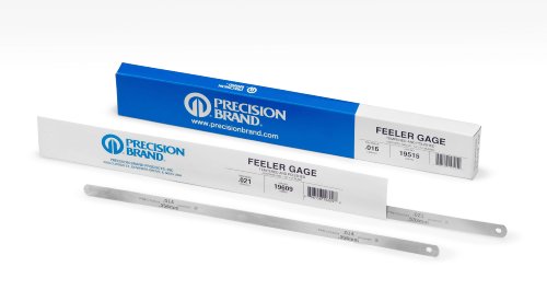 Precision Brand 19675 steel thickness feeler gage, 0.024-inch thick, 1/2-inch wide, 12-inch length, pack of 12