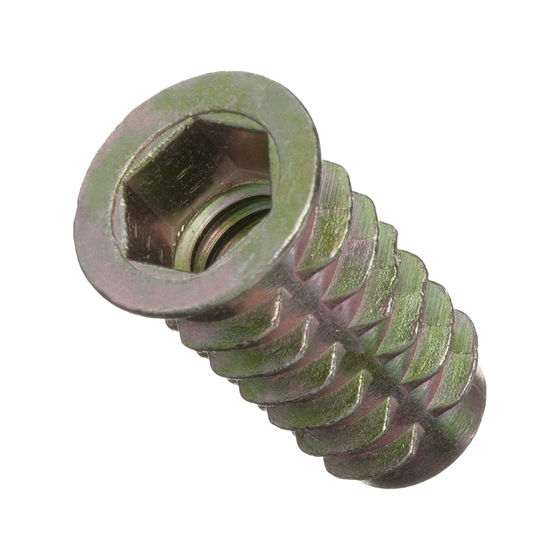 [Australia - AusPower] - E-Z LOK Knife Threaded Insert for Soft Wood, Zinc Hex-Flanged Thread Inserts 3/8-16 Internal Threads, 25mm Length Pack of 25 25mm L 3/8-16 Internal Threads Hex" 