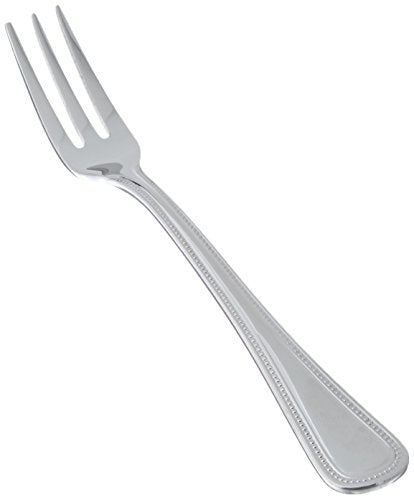 Winco 6 1/2" Pearl Stainless Steel Oyster Forks (Set of 12)