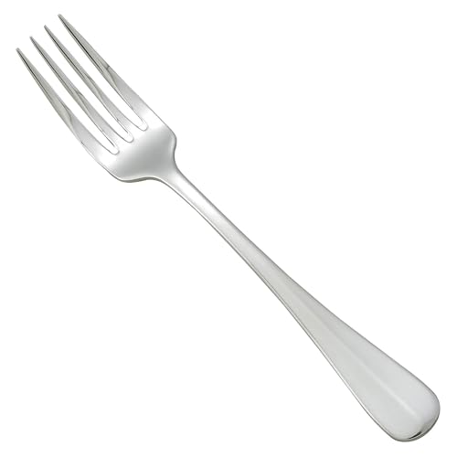 Winco 7 3/4" Stanford Stainless Steel Dinner Fork (Set of 12)