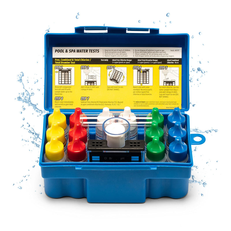 [Australia - AusPower] - Taylor K-1005 DPD, 9-in-1 Pool Test Kit for Free & Total Chlorine, Bromine, pH, Base Demand, Alkalinity, Calcium Hardness, Cyanuric Acid | Made in The USA, 1 Count 
