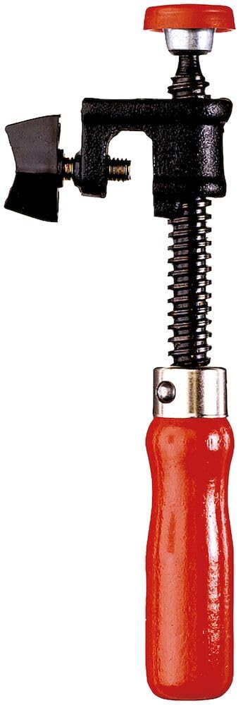 [Australia - AusPower] - Bessey KT5-1CP Edge clamp with wooden handle, Black/Red/Silver 