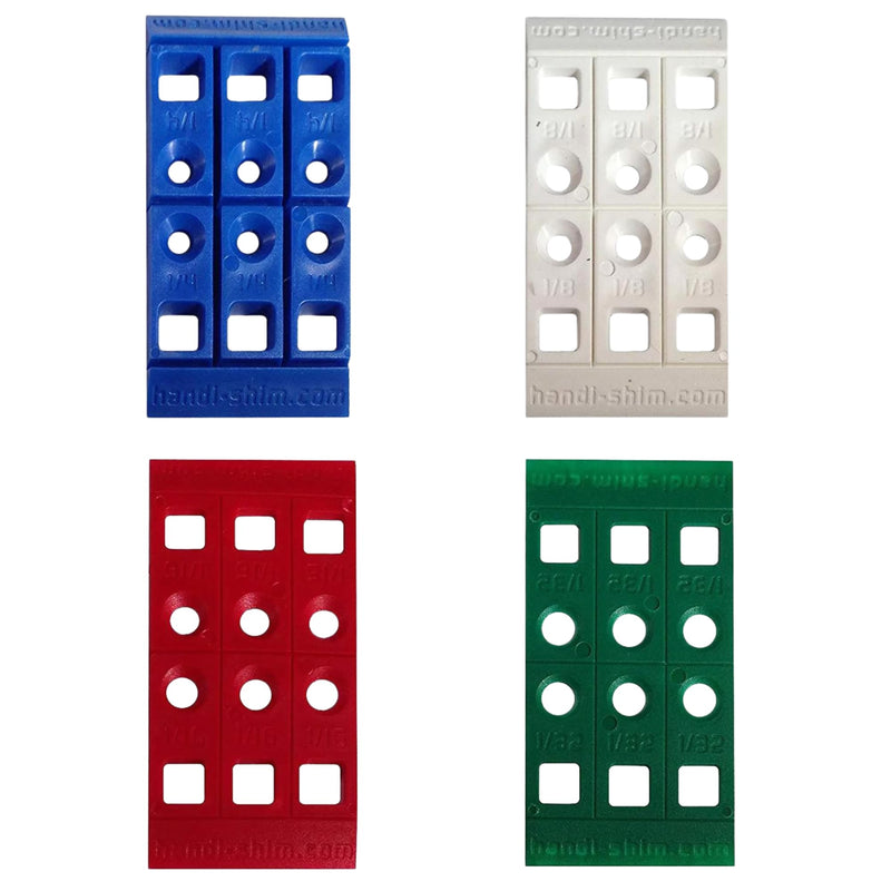 [Australia - AusPower] - Heavy Duty Reusable Plastic Construction Shims for Spacing, Leveling, Plumbing and More - 100 Piece Assorted Pack (4 Sizes 