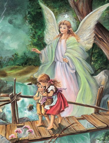 HPILISH Guardian Angel Poster, 13" x 17" - Made in Italy