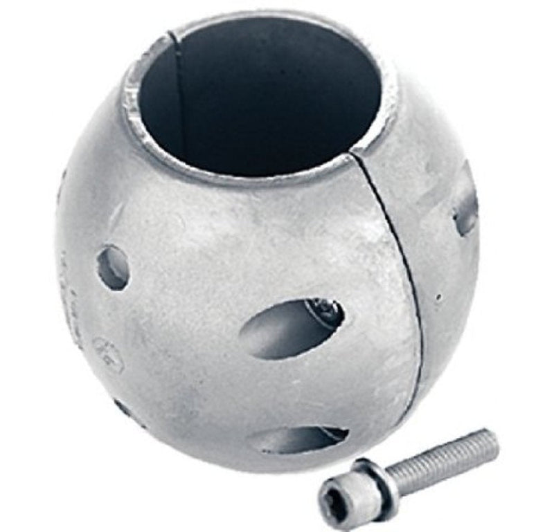 MARTYR Streamlined Shaft Anodes for Saltwater - Cathodic Protection for Iron/Steel Boats - Interlocking Halves with Full Shaft Contact - Easy Underwater Install 2 inch ID Magnesium