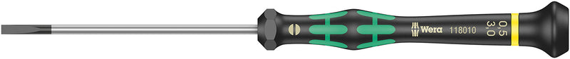 [Australia - AusPower] - Wera 05118010001 Kraftform Micro 2035 Slotted Electronics Precision Screwdriver, 3mm Head, 80mm Blade Length Slotted 3mm Head , 80mm Blade 