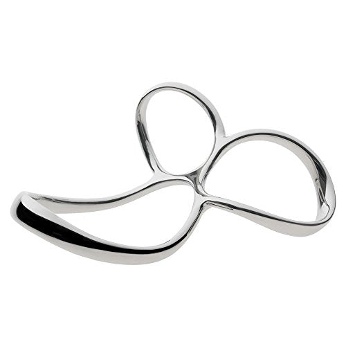 Alessi PG01 Voile silver spaghetti measure for precise pasta portioning, made of sleek stainless steel.