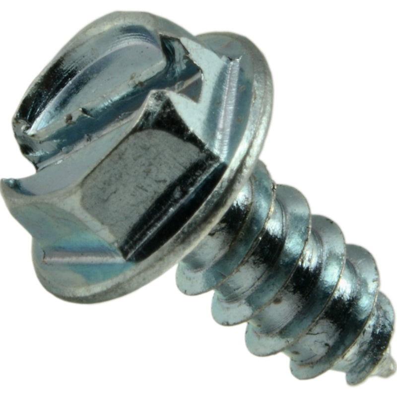 [Australia - AusPower] - 014973265397 Slotted Hex Washer Sheet Metal Screws, 8 x 3/8, Piece-100 , zinc 
