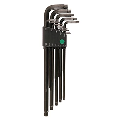 Wiha 36699 13-piece Torx long arm L-key set with assorted hex keys in organized holder