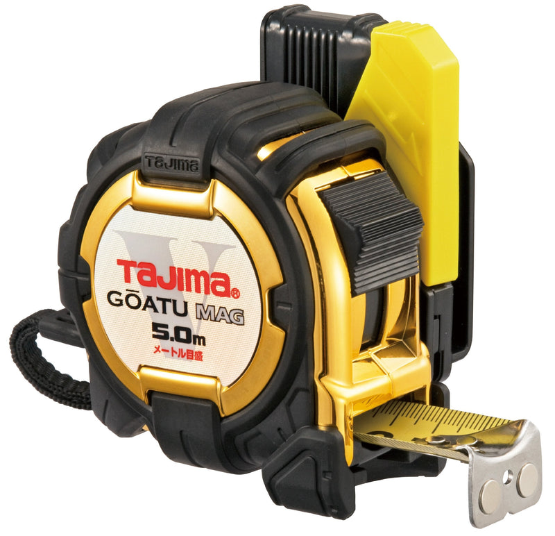 Tajima GASFG3GLM2550BL Convex Thick Tape 2.0 x 1.0 inches (5 m) x 25 mm Thick Safety Conveyor G3 Gold Lock Mug Claw 25 5 m Width: 1.0 inch (25 mm) with nail magnet Includes a drop prevention holder