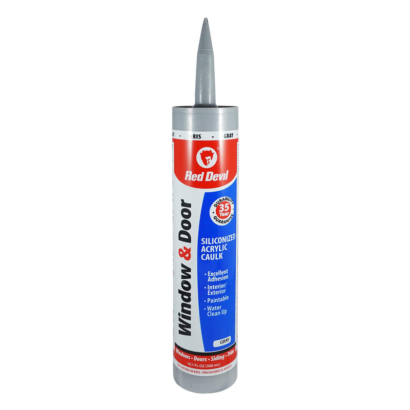 [Australia - AusPower] - Red Devil 084650 84650 Window & Door Siliconized Acrylic Caulk, 10.1 oz, Gray Pack of 1 