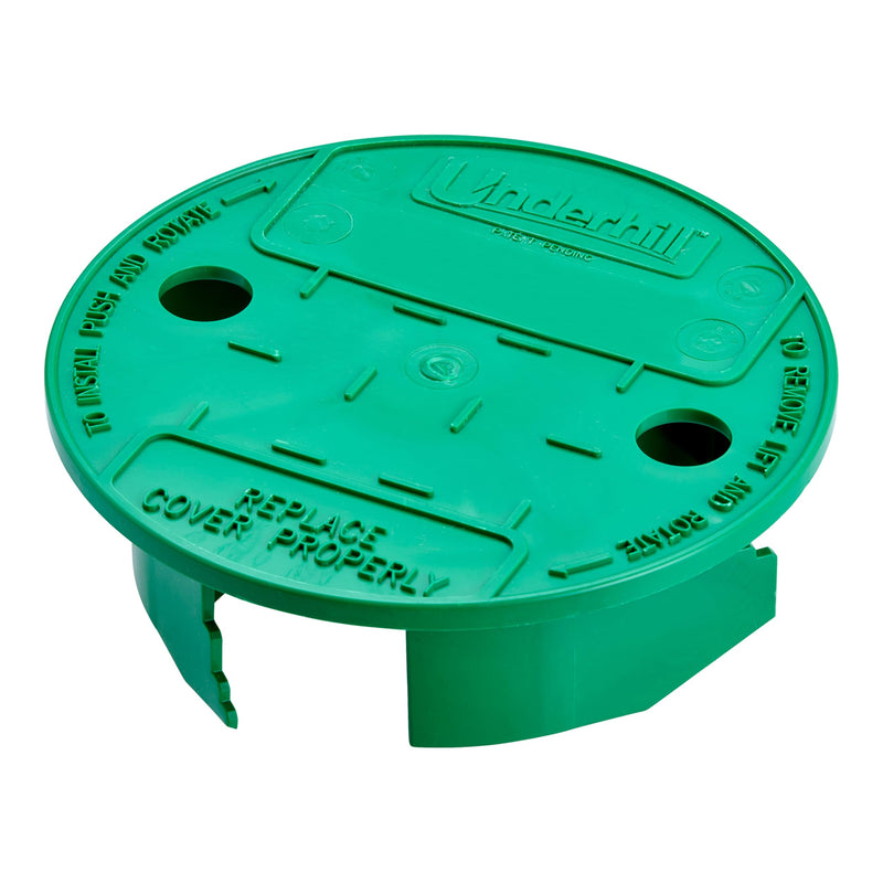 [Australia - AusPower] - Underhill Sprinkler Valve Round Box Lid, VersaLid 6 Inch to 7 Inch Universal Cover for Automatic Irrigation System, Green, VL-6 Green - 1 Pack 