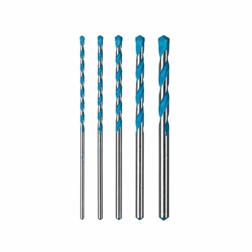 Bosch MC500 5-piece MultiConstruction drill bit set with round shanks for masonry, wood, and metal
