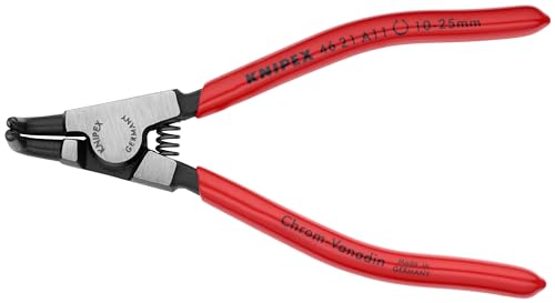 KNIPEX external 90-degree angled snap-ring pliers with forged tips, black handles and metal jaws