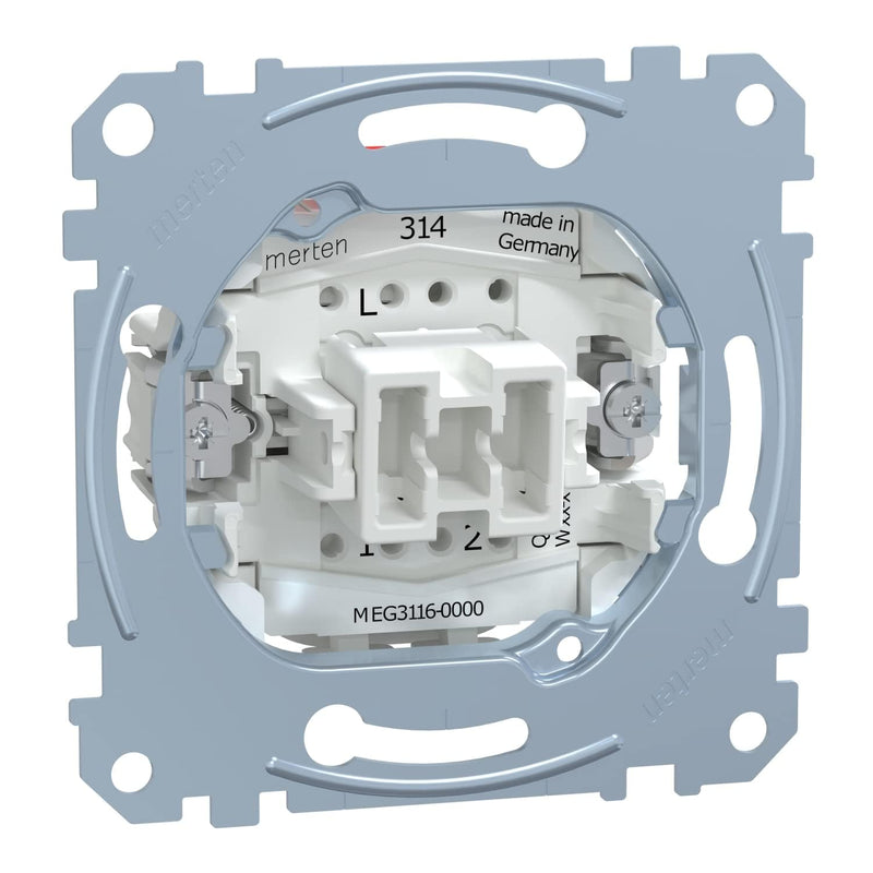 Schneider Electric Merten Off and Toggle Switch Insert, MEG3116-0000 | Flush-mounted, 1-pole, 1 piece 10 amp single
