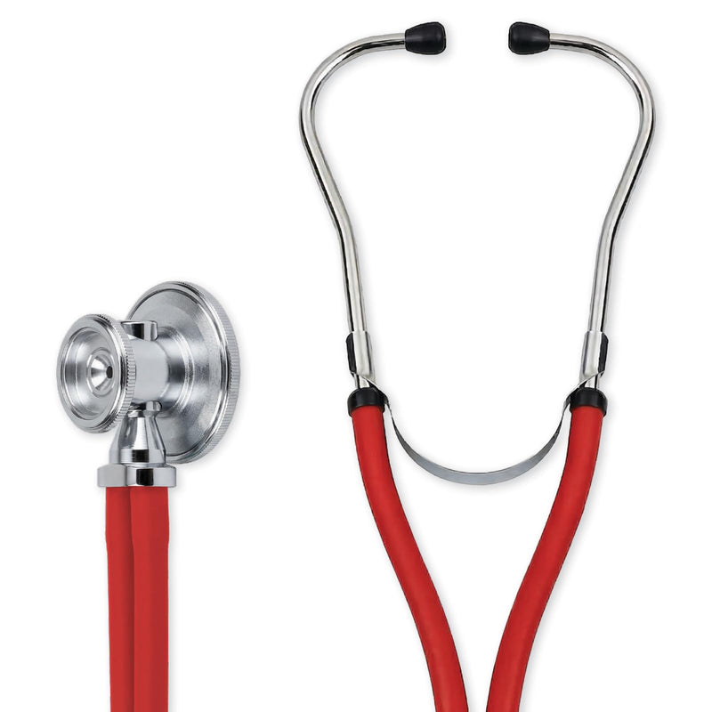 Veridian Healthcare Sterling Series Sprague Rappaport-Type Stethoscope, Red, Boxed