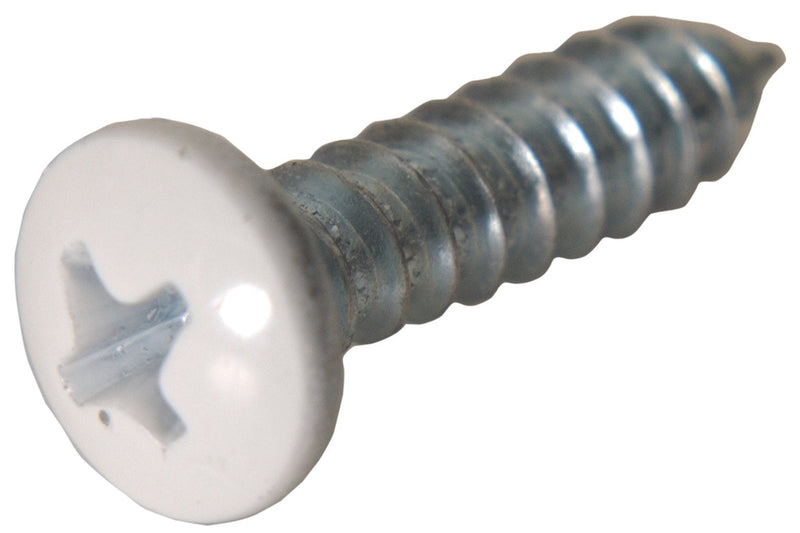[Australia - AusPower] - Hillman 80250 8 x 3/4 -Inch Pan Head Phillips Sheet Metal Screw, 100-Pack,White 