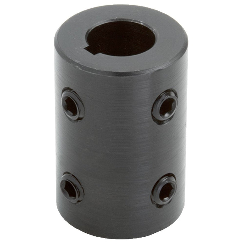 [Australia - AusPower] - RC-062-KW4H@90 Black Oxide Plated Mild Steel Rigid Coupling, 5/8" Bore, 1-1/4" Outside Diameter, 2" Length, 5/16"-18 x 5/16" Set Screw 