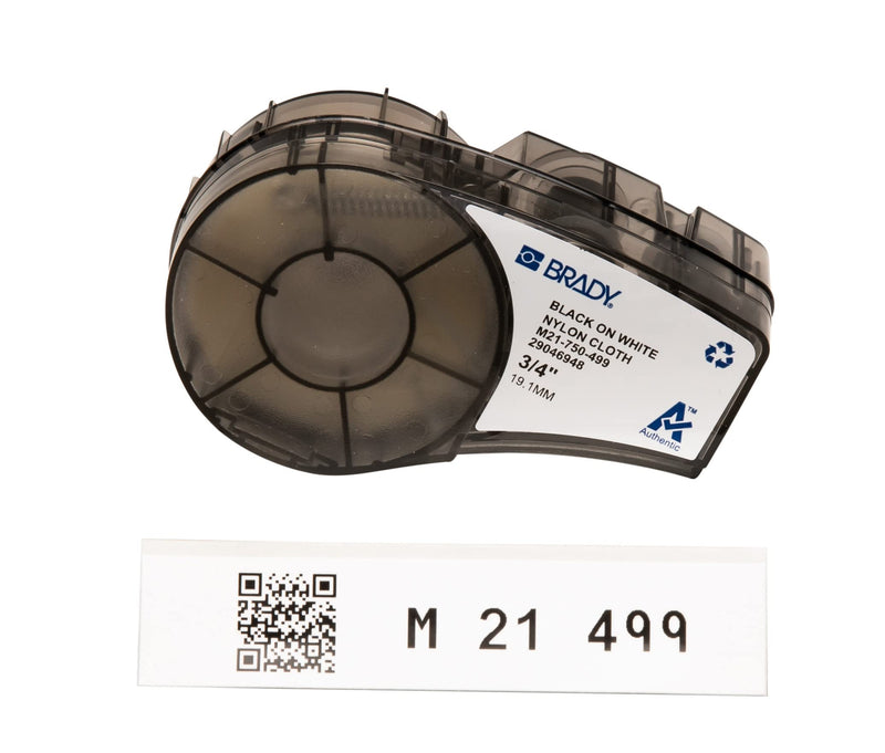 Brady Authentic (M21-750-499) Multi-Purpose Nylon Label for General ID, Wire Marking, and Lab, Black on White- Designed for M210, M210-LAB, M211, BMP21-PLUS and BMP21-LAB Printers, .75" W 16' L .75"