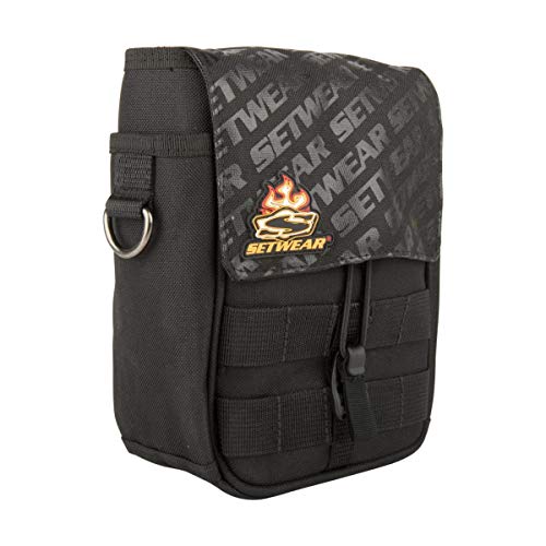 SetWear black tool pouch, 7.5-inch high by 6.5-inch wide, shown against a plain background