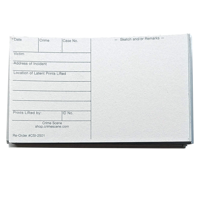 [Australia - AusPower] - Crime Scene Latent Print Cards, White (Pack of 100) 