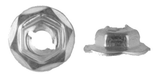 [Australia - AusPower] - 100 Zinc 3/16" Thread Cutting Nuts 3/8" Hex 5/8" Flange 
