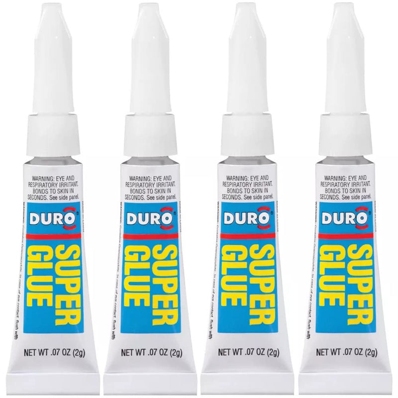 [Australia - AusPower] - Duro Super Glue, Clear Superglue, Cyanoacrylate Adhesive Instant Glue, Quick Dry - .07 fl oz, Pack of 4 