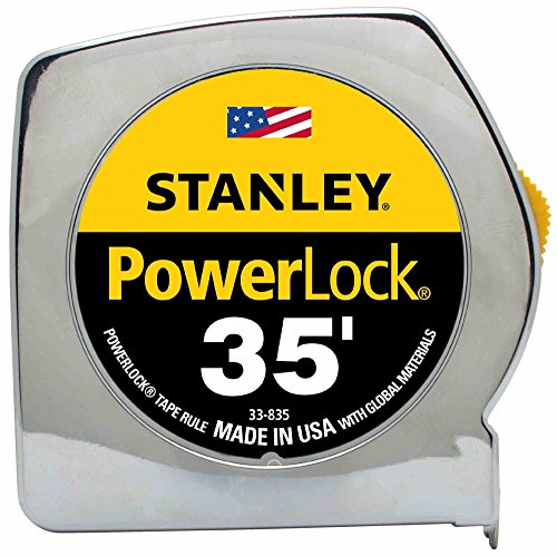 STANLEY PowerLock 35-foot pocket tape measure with durable case and locking blade mechanism