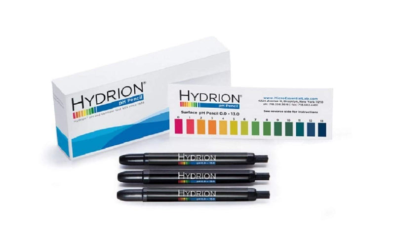 [Australia - AusPower] - Micro Essential Lab P-12M Hydrion Insta-Chek Surface pH Pencils, 0 - 13 pH (Pack Of 3) 