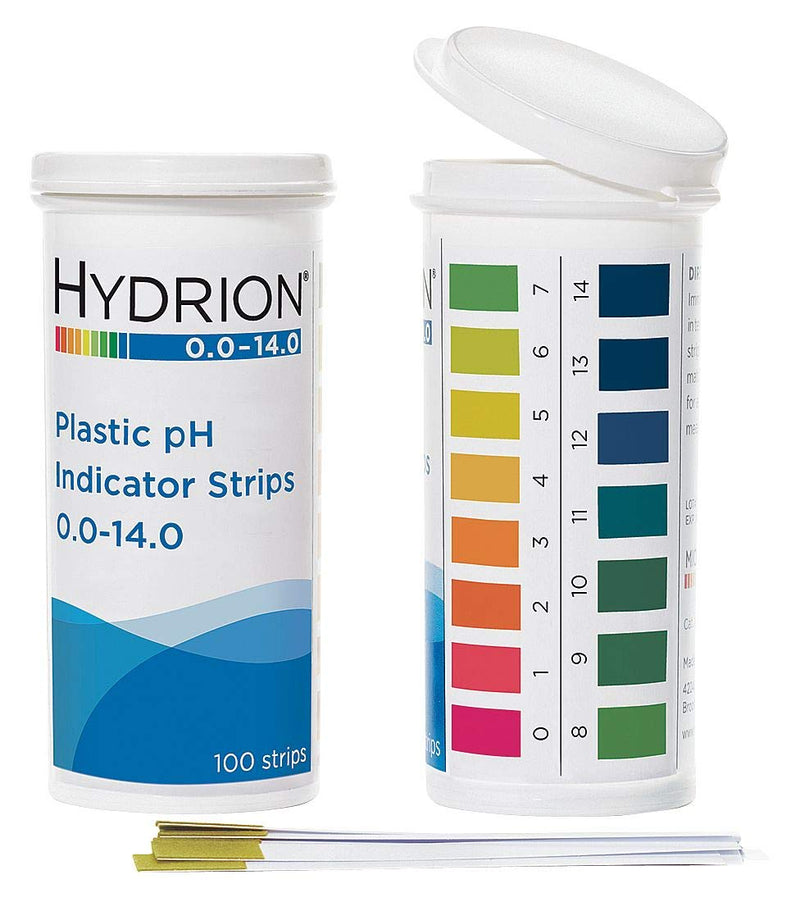 [Australia - AusPower] - Micro Essential Lab 9800 Plastic pH Test Strips, 0.0 - 14.0 pH 1 Vial of 100 strips 