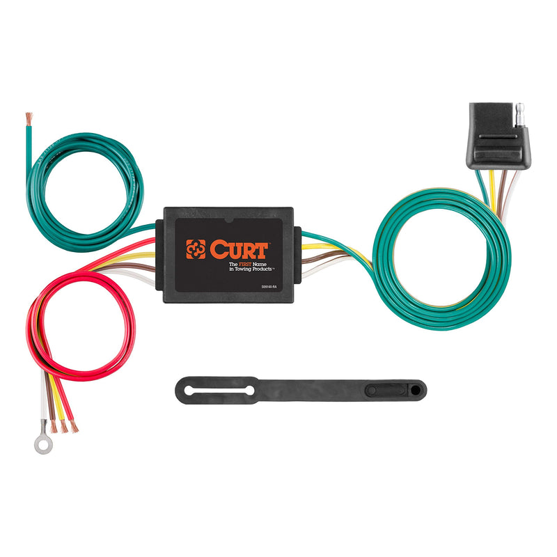 [Australia - AusPower] - CURT 56175 Non-Powered 3-to-2-Wire Splice-in Tail Light Converter, 4-Pin Wiring Harness , Black 