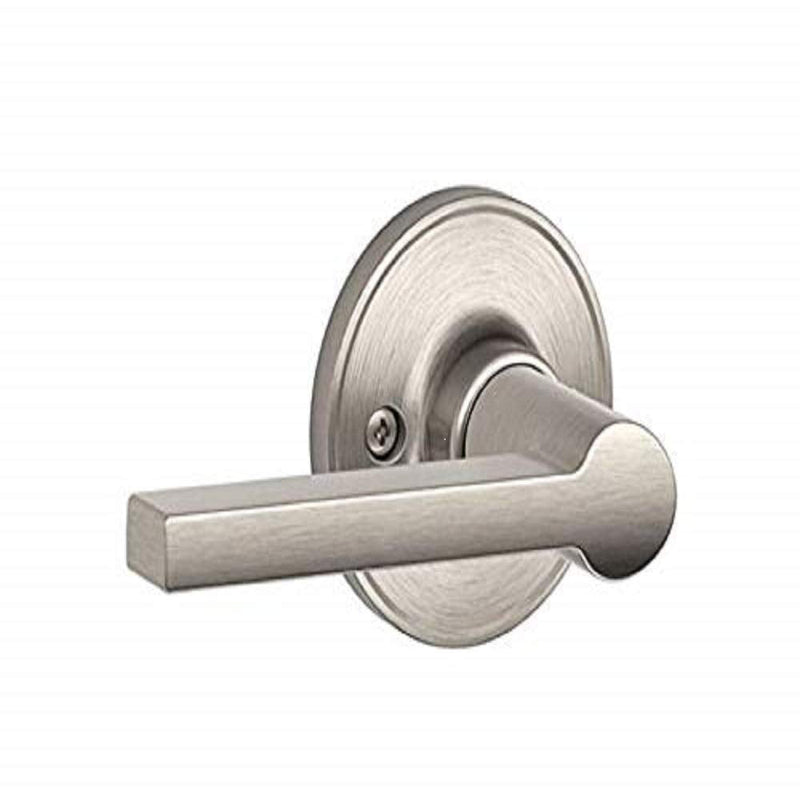J-Series by Schlage Solstice Door Lever with Standard Trim, One-Sided Non-Turning Dummy Handle, Satin Nickel, J170 SOL 619