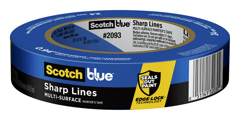 [Australia - AusPower] - ScotchBlue Sharp Lines Multi-Surface Painter's Tape, 0.94 Inches x 60 Yards, Blue, Paint Tape Protects Surfaces and Removes Easily, Edge-Lock Painting Tape for Indoor and Outdoor Use (2093-24EC) 