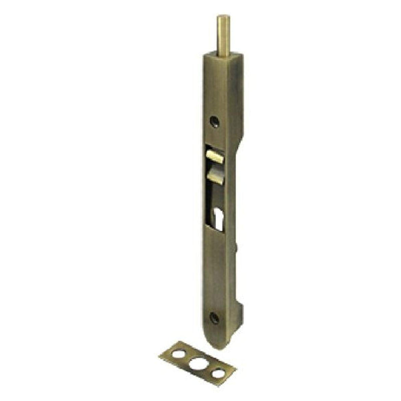 Deltana 7FBR5 HD Solid Brass 7-Inch Flush Bolt Antique Brass