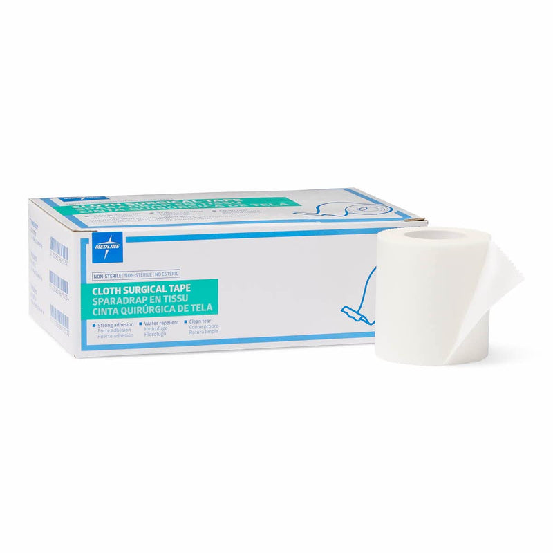 [Australia - AusPower] - Medline Essentials Silk-Like Cloth Surgical Tape, 2 Inch x 10 Yards per Roll, Box Of 6 Rolls 2" x 10 yd (Pack of 6) 