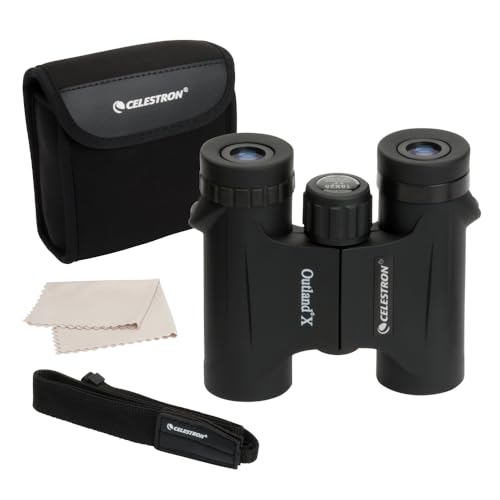 Celestron Outland X 10x25 Compact Binoculars for Hiking & Travel 10x25 Outland X