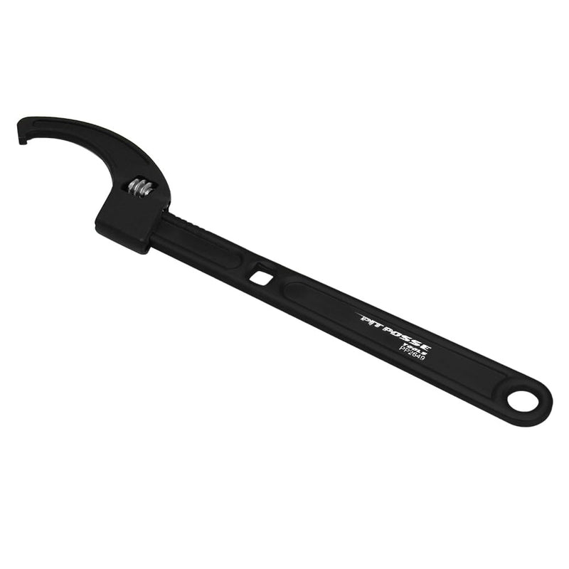 Pit Posse PP2649 Adjustable Steering Stem/Spanner/Castle Nut Wrench with 3/8 Drive Cutout for a Torque Wrench - Fits Most Bikes Range 22-70mm - Made of Steel - Automotive Tools