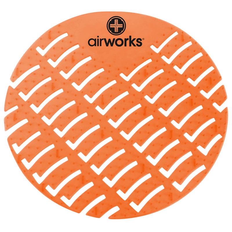 Hospeco - CC-007 Airworks AWUS007-BX Urinal Deodorizer Screen Mango Orange (Box of 10) Orange Mango