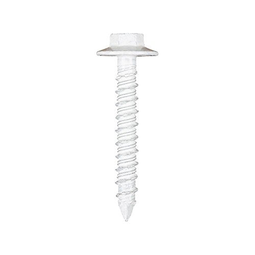 ITW 1/4 x 2-1/4 inch white concrete screw anchors, 50-pack