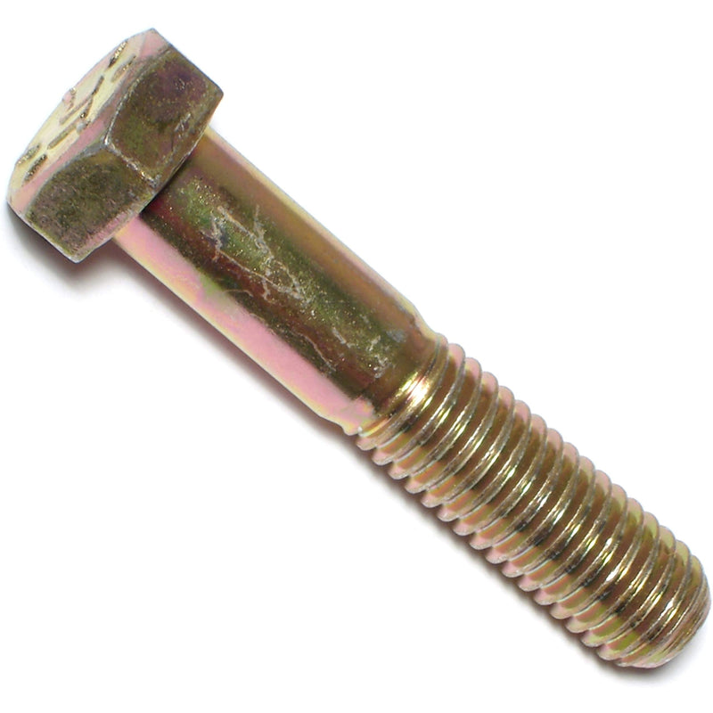 [Australia - AusPower] - 014973253493 Grade 8 Coarse Hex Cap Screws, 1/2-13 x 2-1/2, Piece-4 , yellow 1/2-13 x 2-1/2-Inch 
