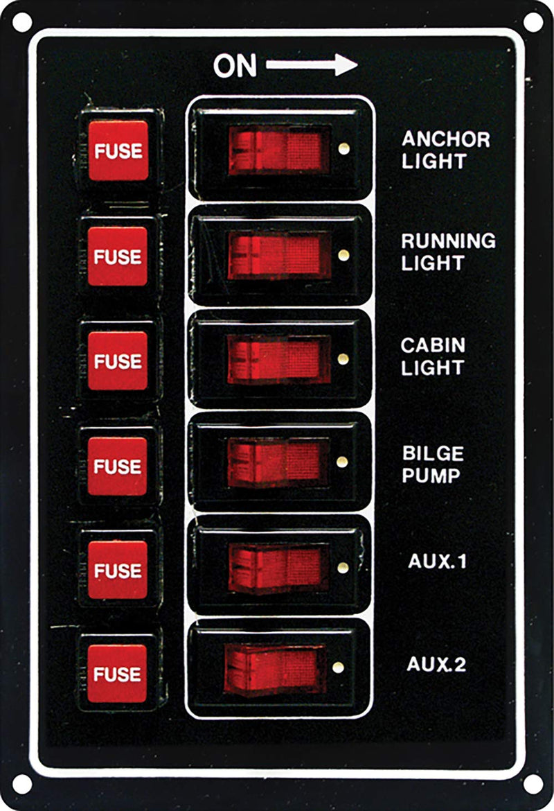 SeaSense Switch Panel 6 Gang