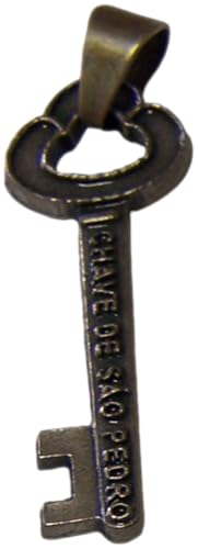 Rosary Supplies - Unisex Pewter Saint Peter Medal Necklace Pendant, Religious Rosary Medals, 3cm (1.18")
