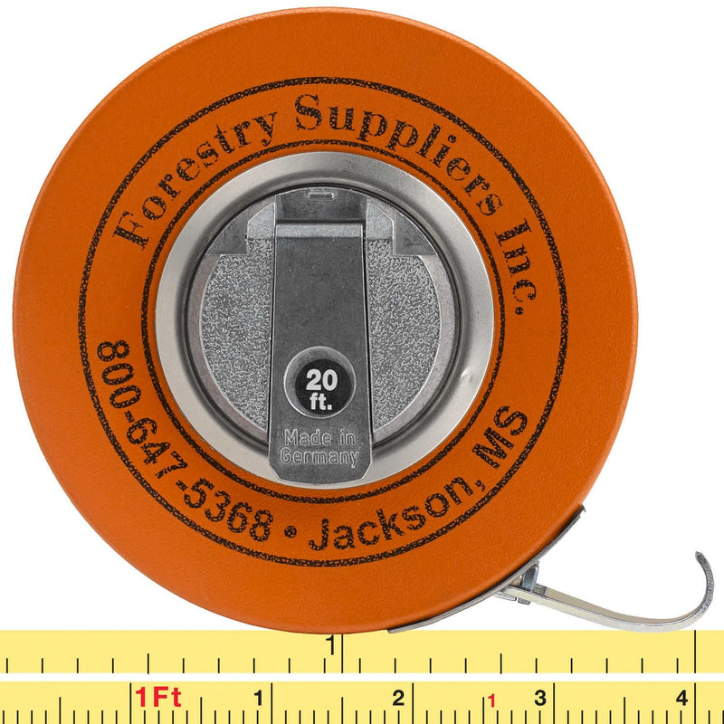 [Australia - AusPower] - Forestry Suppliers English Fabric Diameter Tape | Woven Synthetic Fabric | Claw Hook at End | Measuring Diameter of Trees | 76˝ Diameter in Inches, Measure in 10ths, 100ths, Linear Feet 
