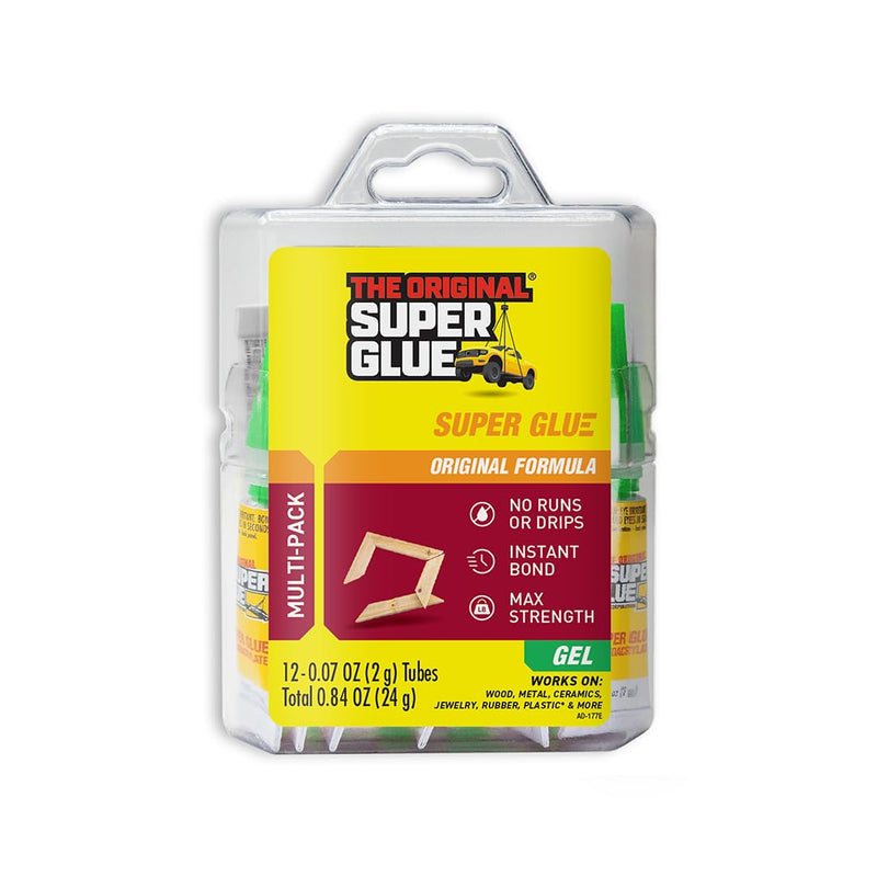 [Australia - AusPower] - Super Glue Gel - 2 Gram Tubes - 12 Count (Pack of 1) 