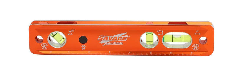 [Australia - AusPower] - Swanson Tool Co TLL049M Savage Lightning Aluminum Torpedo Magnetic Illuminated Levels, 9", 3 Vials 9" 9" Illuminated Magnetic 