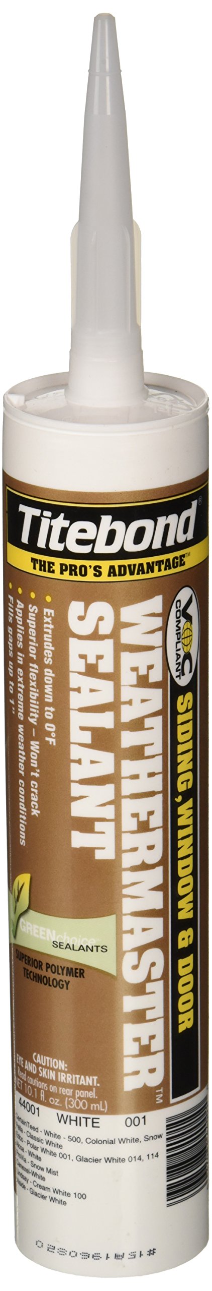 [Australia - AusPower] - Titebond 44001 Franklin Weather master Premium Polymer Sealant, 10.1 Oz, Cartridge, Liquid, White 10.1 oz. 