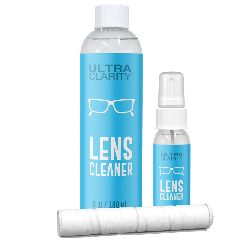[Australia - AusPower] - Powered by Nano Magic | Lens Cleaner 7oz Value Pack | 1oz Spray, 6oz Refill, Microfiber Cloth | Ideal for Glasses Sunglasses Goggles Glass Phone Smart Devices Coated Lenses Streak-Free 