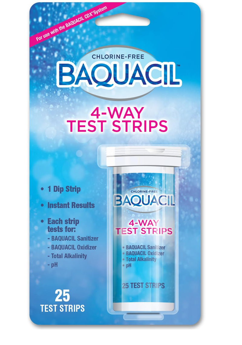 Baquacil 84396 4-Way Test Strips Swimming Pool Water Testers, 25 ct 1